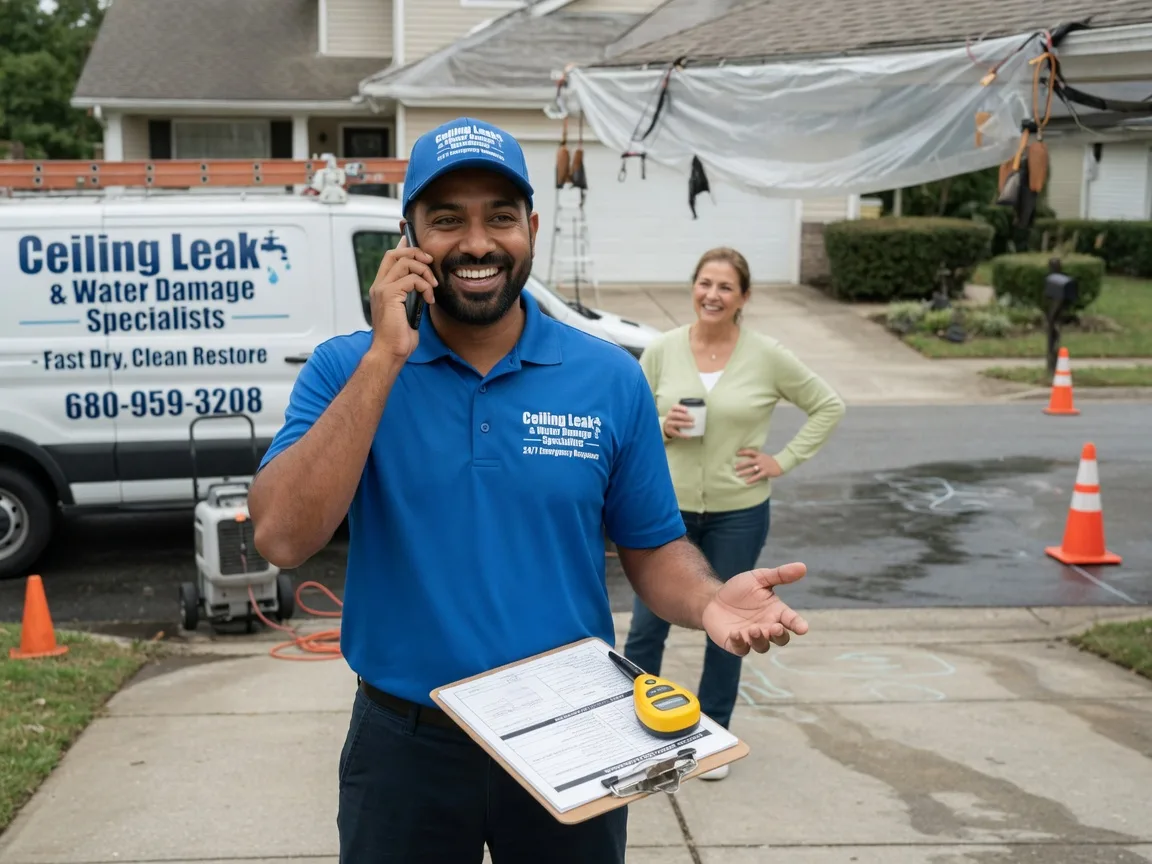 Ceiling Leak Cleanup Bryson, TX FAQs